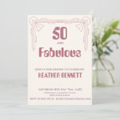 Modern Art Deco 50 and Fabulous Birthday  Kaart (Staand voorkant)