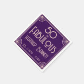 Modern Art Deco 50 and Fabulous Birthday Servet (Hoek)