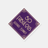 Modern Art Deco 50 and Fabulous Birthday Servet (Hoek)