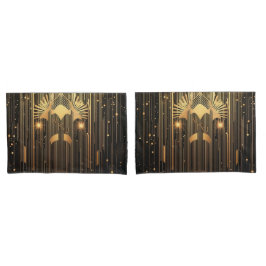 Modern Art Deco Black Gold Egyptian Art-inspired Kussensloop