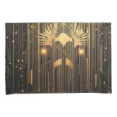 Modern Art Deco Black Gold Egyptian Art-inspired Kussensloop (Voorkant-Rechts)