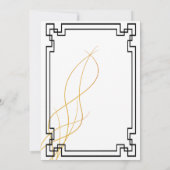 Modern Art Deco Cordial Wedding Uitnodiging (Achterkant)