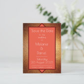 Modern Art Deco Gatsby Glitter Save the Day Briefkaart (Staand voorkant)