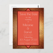 Modern Art Deco Gatsby Glitter Save the Day Briefkaart (Voorkant / Achterkant)