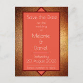 Modern Art Deco Gatsby Glitter Save the Day Briefkaart (Voorkant)