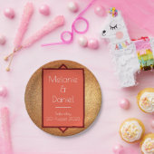 Modern Art Deco Gatsby Glitter Wedding Papieren Bordje (Feest)