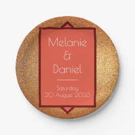 Modern Art Deco Gatsby Glitter Wedding Papieren Bordje