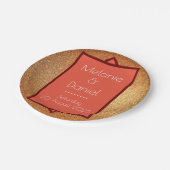 Modern Art Deco Gatsby Glitter Wedding Papieren Bordje (Gekanteld)