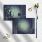 Modern Art Deco Geometric Afstuderen Navy ID906