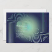 Modern Art Deco Geometric Afstuderen Navy ID906 (Achterkant)