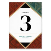 Modern Art Deco Geometric Diamond Frame   Table Nu Kaart (Voorkant)