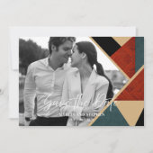 Modern Art Deco Geometric Save The Date Card Kaart (Voorkant)