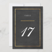 Modern Art Deco Gold & Black Table No. Kaart (Voorkant)