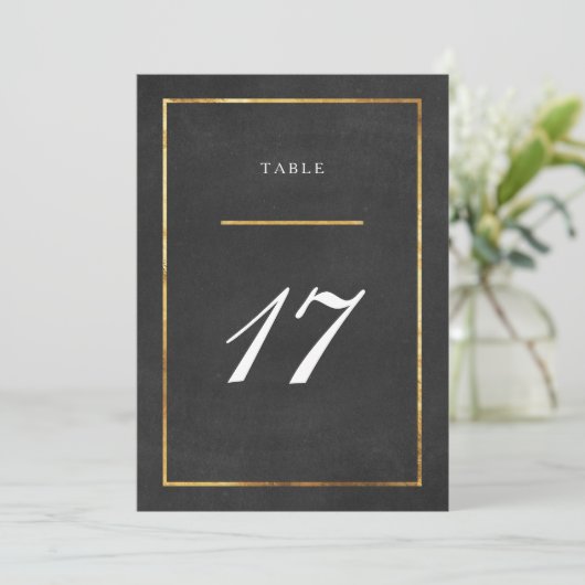 Modern Art Deco Gold & Black Table No. Kaart (Staand voorkant)
