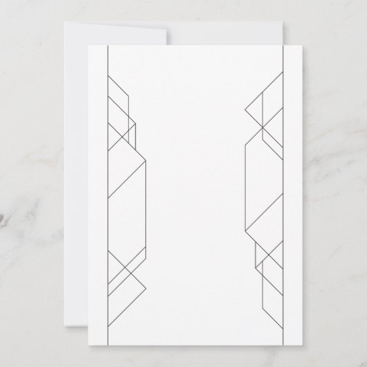 Modern Art Deco Kaart (Achterkant)