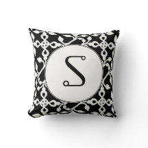 Modern Art Deco Monogram Zwart-wit