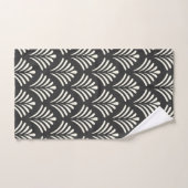 Modern Art Deco Motif Pattern Black and White Bad Handdoek (Handdoek)