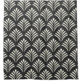 Modern Art Deco Motif Pattern Black and White Douchegordijn (Voorkant)