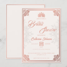 Modern Art Deco Peacock Roos Roze Vrijgezellenfees