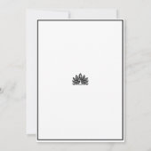 Modern Art Deco Peacock Zwart Wit Vrijgezellenfees Kaart (Achterkant)