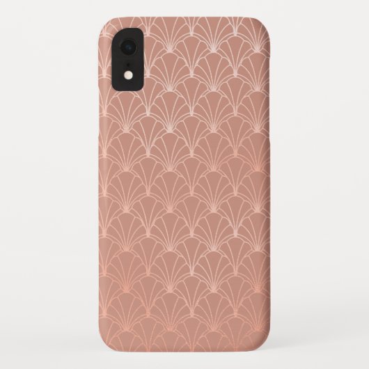 Modern Art Deco Roos Gold Folie Pattern Case-Mate iPhone Case (Achterkant)