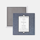 Modern Art Deco Silver Giltter Save the Day Magneet (Voorkant / Achterkant)