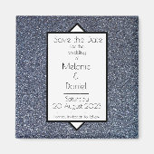 Modern Art Deco Silver Giltter Save the Day Magneet (Voorkant)