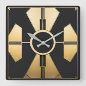 Modern Art Deco Vierkante Klok (Voorkant)