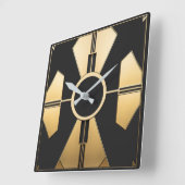 Modern Art Deco Vierkante Klok (Hoek)