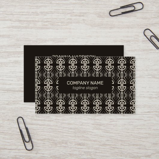 Modern Art Deco Visitekaartje (Voorkant / Achterkant in situ)