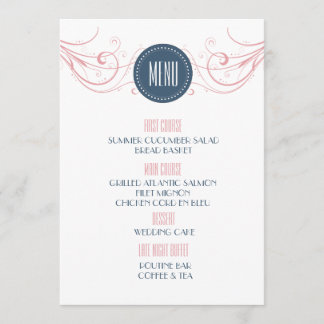 Modern Art Deco Wedding Menu