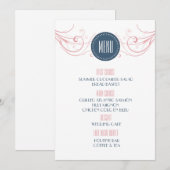 Modern Art Deco Wedding Menu (Voorkant / Achterkant)