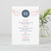 Modern Art Deco Wedding Menu (Staand voorkant)