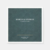 Modern Art Deco Wedding Servet (Voorkant)