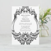 Modern Art Deco zwart gebladerte Vrijgezellenfeest Kaart (Staand voorkant)