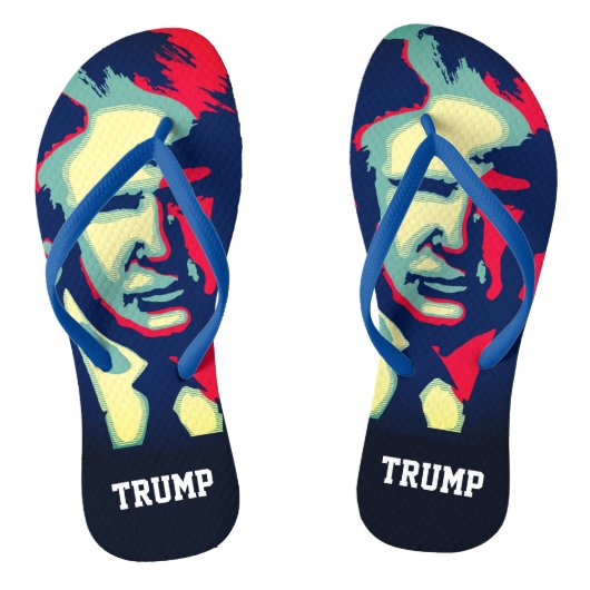 Modern Art Donald Trump Teenslippers (Voetbed)