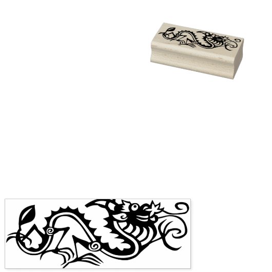 Modern Art Dragon Art Stempel (Gestempeld)