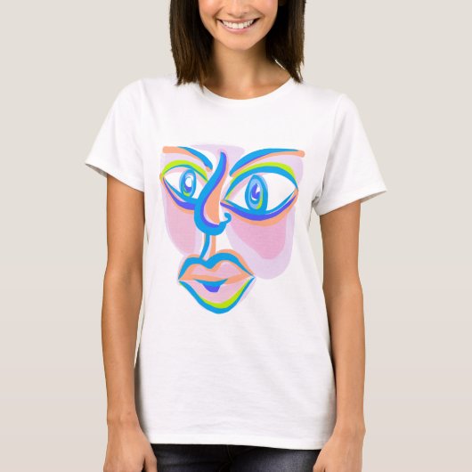 Modern Art Face T-shirt (Voorkant)