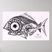 Modern Art Fish Poster / Design, Geometrica van V (Voorkant)