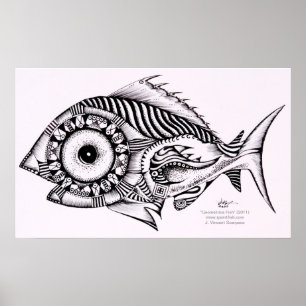 Modern Art Fish Poster / Design, Geometrica van V