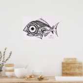 Modern Art Fish Poster / Design, Geometrica van V (Keuken)