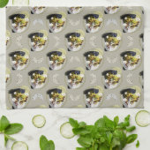 Modern Art Floral Pattern - Levendig en harmonieus Theedoek (Gevouwen)