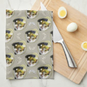 Modern Art Floral Pattern - Levendig en harmonieus Theedoek (Quarter Fold)