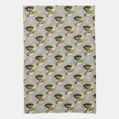 Modern Art Floral Pattern - Levendig en harmonieus Theedoek (Verticaal)