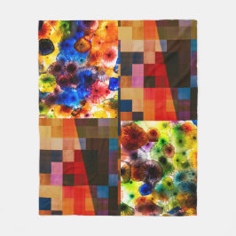 Modern Art Fusion Fleece Deken