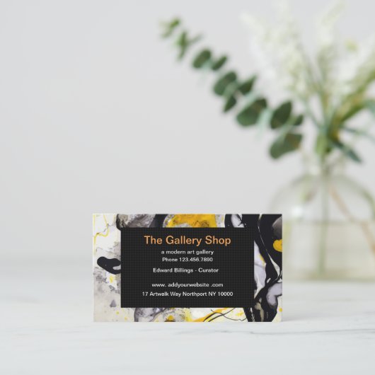 Modern Art Gallery Design Visitekaartje (Staand voorkant)