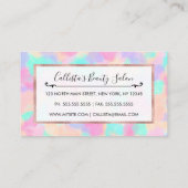 Modern Art Girly Roze Paarse Paint Splotches Klantenkaartje (Achterkant)