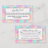 Modern Art Girly Roze Paarse Paint Splotches Klantenkaartje (Voorkant / Achterkant)