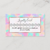 Modern Art Girly Roze Paarse Paint Splotches Klantenkaartje (Voorkant)