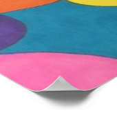 Modern Art Glas in lood Poppy Poster afdrukken (Hoek)